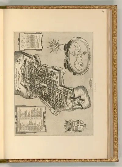 Karte der Stadt Valletta (Malta)