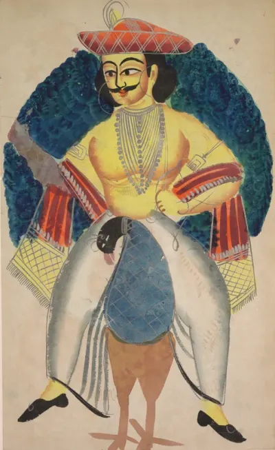 Kartikeya, from a Kalighat album