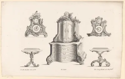 Kast en twee tafels