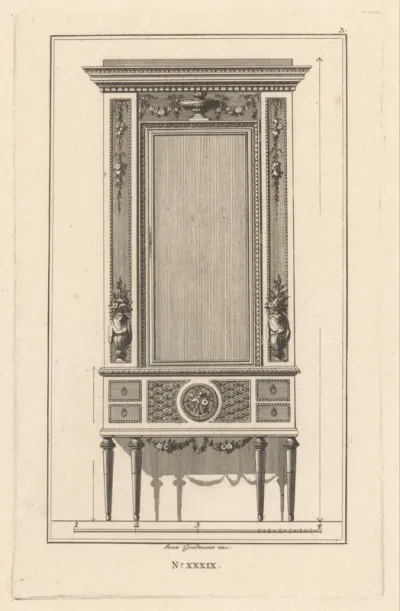 Kast met bloemmotieven