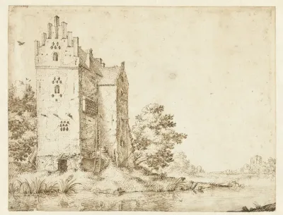 Kasteel aan de oever van een rivier