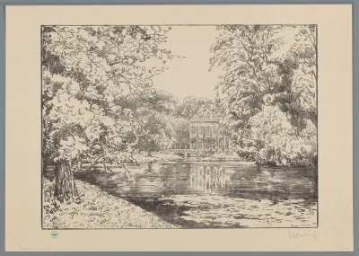 Kasteel Duivenvoorde aan vijver