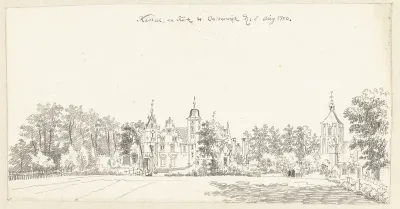 Kasteel en kerk te Oosterwijk, bij Heukelum