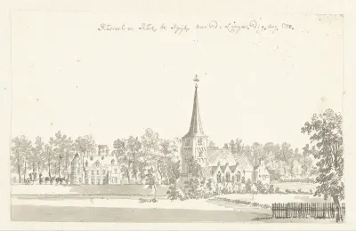 Kasteel en kerk te Spijk