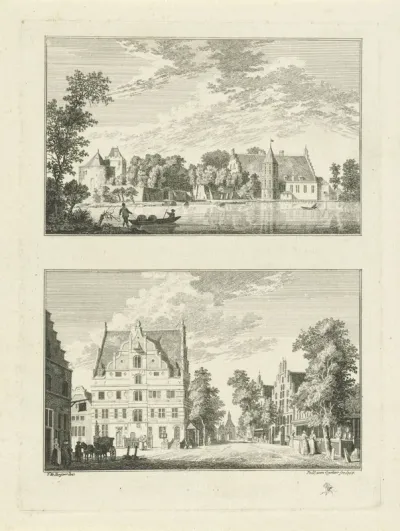 Kasteel en raadhuis te Goch