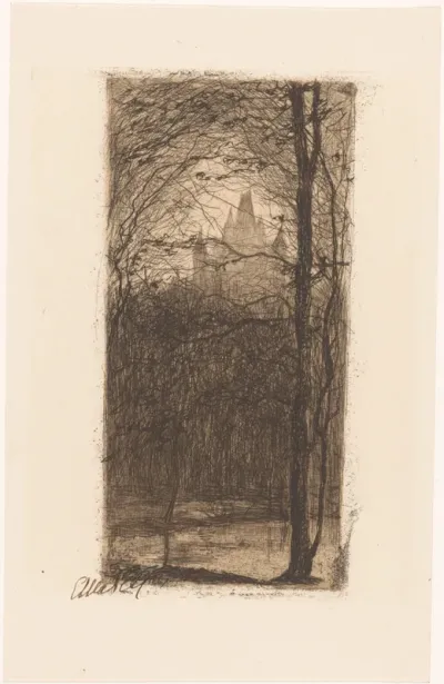 Kasteel in een bos