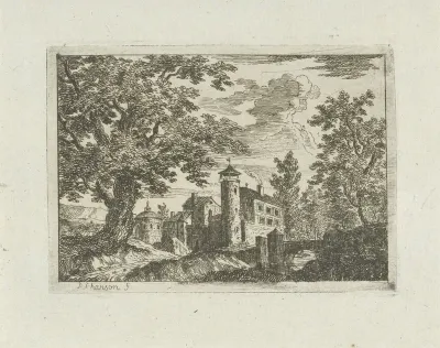 Kasteel in een landschap