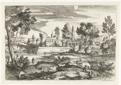 Kasteel omgeven door water