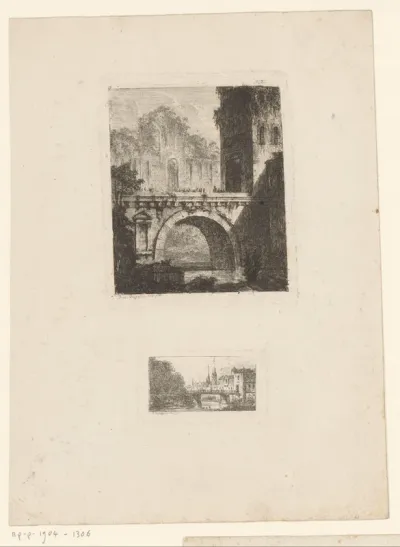 Kasteelpoort en een stadspoort