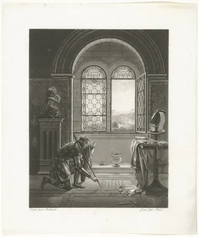 Kasteelvertrek met Jeanne d'Arc