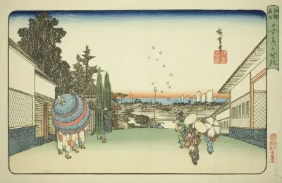 Kasumigaseki, from the series "Famous Places in Edo (Koto meisho)"