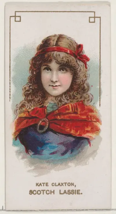Kate Claxton as Scotch Lassie, from the set Actors and Actresses, Second Series (N71) for Duke brand cigarettes