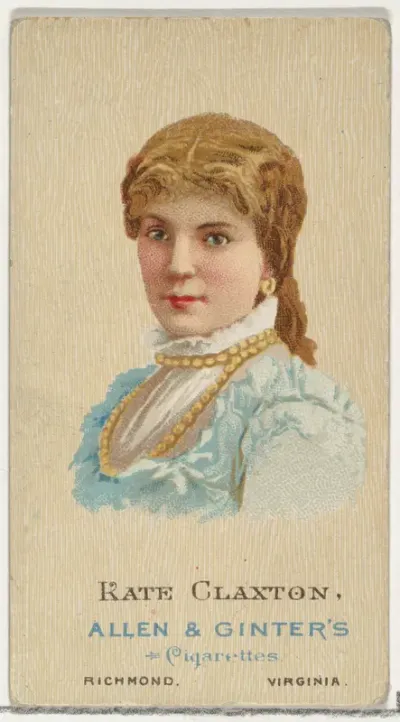 Kate Claxton, from World's Beauties, Series 2 (N27) for Allen & Ginter Cigarettes