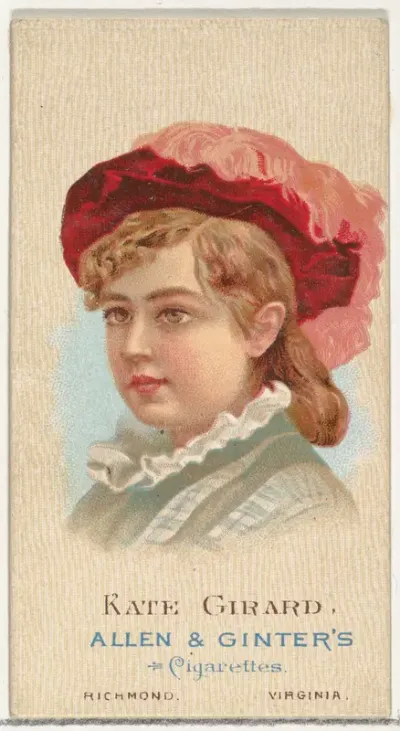 Kate Girard, from World's Beauties, Series 2 (N27) for Allen & Ginter Cigarettes
