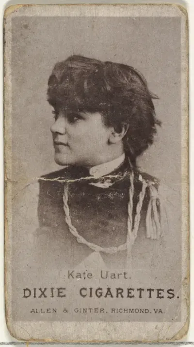 Kate Uart, from the Actresses series (N67) promoting Dixie Cigarettes for Allen & Ginter brand tobacco products