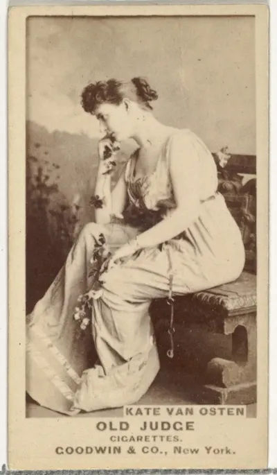 Kate Van Osten, from the Actors and Actresses series (N171) for Old Judge Cigarettes