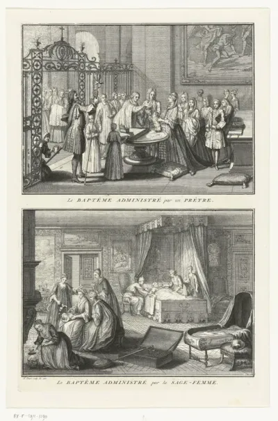 Katholieke doop door een priester / Katholieke doop door een vroedvrouw
