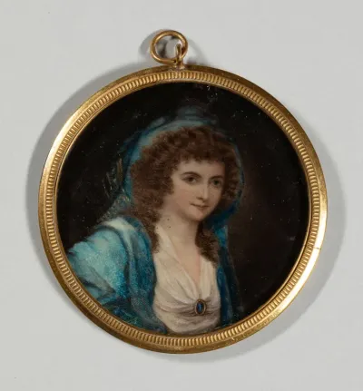 Kauffmann, Angelika (nach): Porträtminiatur Anna Amalia, Herzogin von Sachsen-Weimar, geb. Herzogin von Braunschweig-Wolfenbüttel