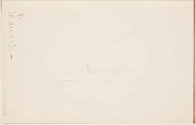 Kaupunki, vuoristoa. Todennäköisesti n. 1925.