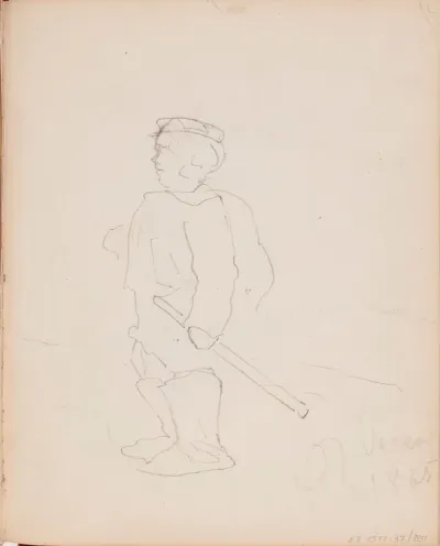 Kävelevä poika. Merkitty: Decem  / 1865