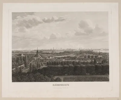 København set fra den øverste etage i Frederiksberg Slot