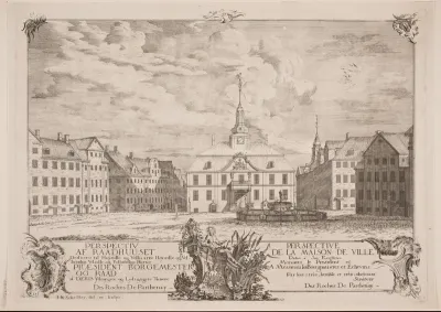 Københavns rådhus, set fra Gammeltorv