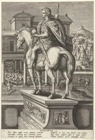 Keizer Augustus te paard