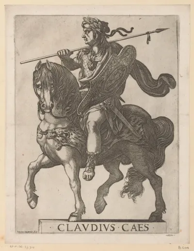 Keizer Claudius I te paard