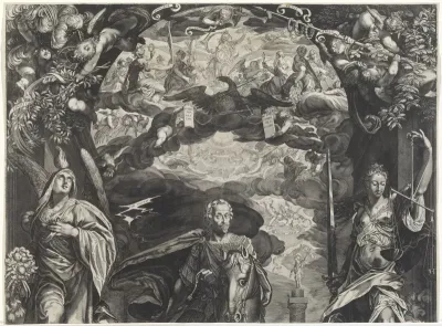 Keizer Ferdinand II te paard (bovenste blad)