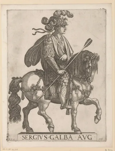 Keizer Galba te paard