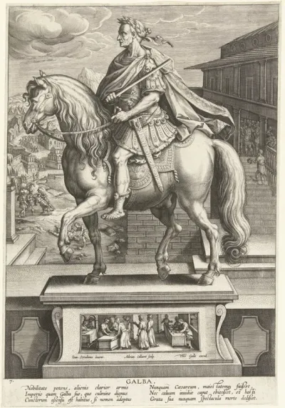 Keizer Galba te paard