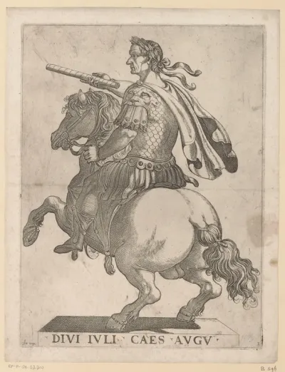 Keizer Julius Caesar te paard