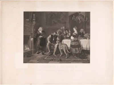 Keizer Karel V in gesprek met Jakob Fugger
