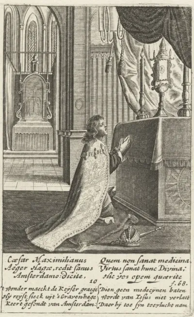 Keizer Maximiliaan I bidt voor het H. Sacrament, 10