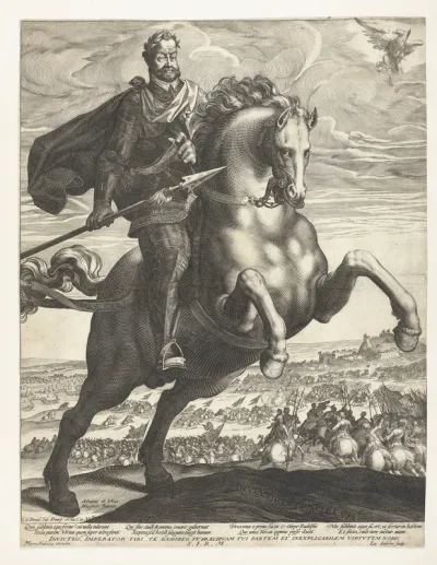 Keizer Rudolf II te paard
