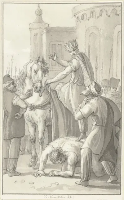Keizer Valerianus in krijgsgevangenschap bij de Perzische koning Sapor