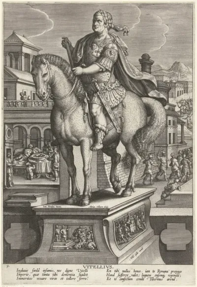 Keizer Vitellius te paard