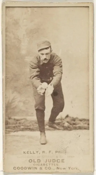 Kelly, Right Field, Philadelphia, from the Old Judge series (N172) for Old Judge Cigarettes