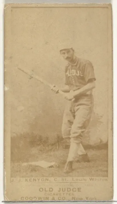 Kenyon, Catcher, St. Louis Whites, from the Old Judge series (N172) for Old Judge Cigarettes