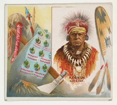 Keokuk, Sac & Fox, from the American Indian Chiefs series (N36) for Allen & Ginter Cigarettes
