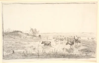 Køer på engene ved Mejlgaard
