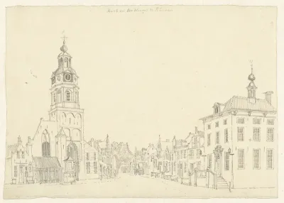 Kerk en stadhuis te Buren