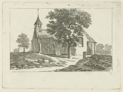 Kerk in een landschap