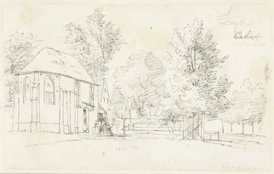 Kerk in het dorp Cabauw