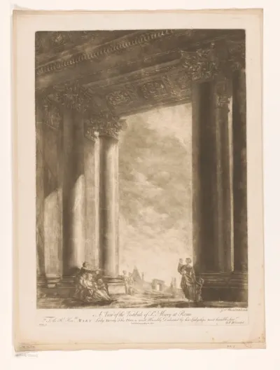 Kerkinterieur in Rome