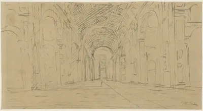 Kerkinterieur te Rome