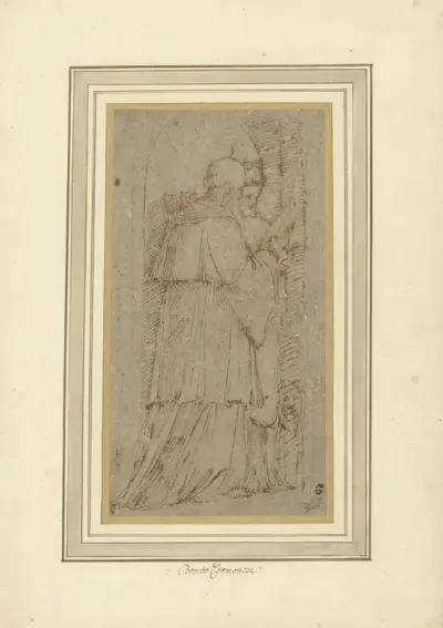 Kerkvaders Hieronymus en Gregorius in een portaal