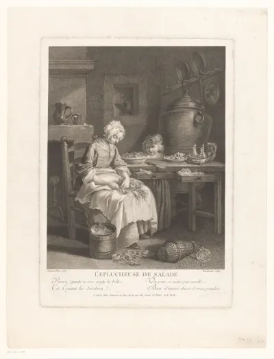 Keukenmeid aan het werk