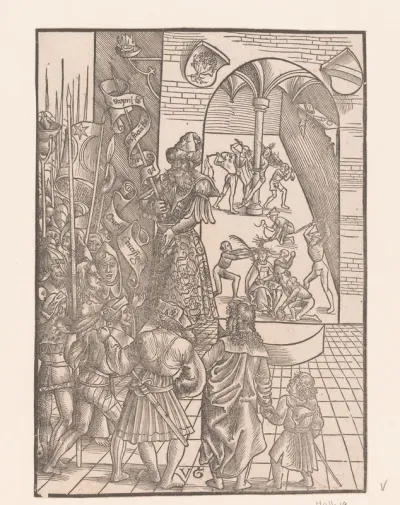 Keuze tussen Christus en Barabbas en de geseling van Christus
