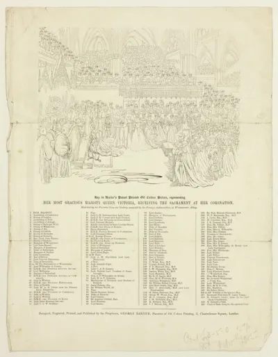 Key for Her Most Gracious Majesty Queen Victoria Receiving the Sacrament at her Coronation